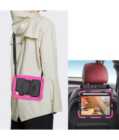 Ohišje za iPad Mini 6 8,3" s stojalom in naramnico Roza