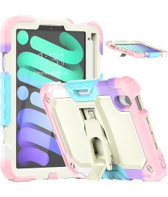 Etui do iPad Mini 6 8.3" z Podstawką i Paskiem na Ramię Kolorowe