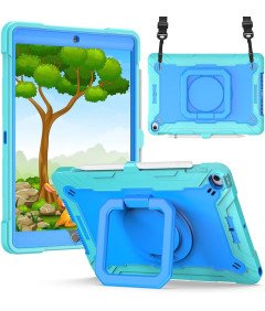 Ohišje za iPad Mini 6 8,3" s stojalom in naramnico Modro