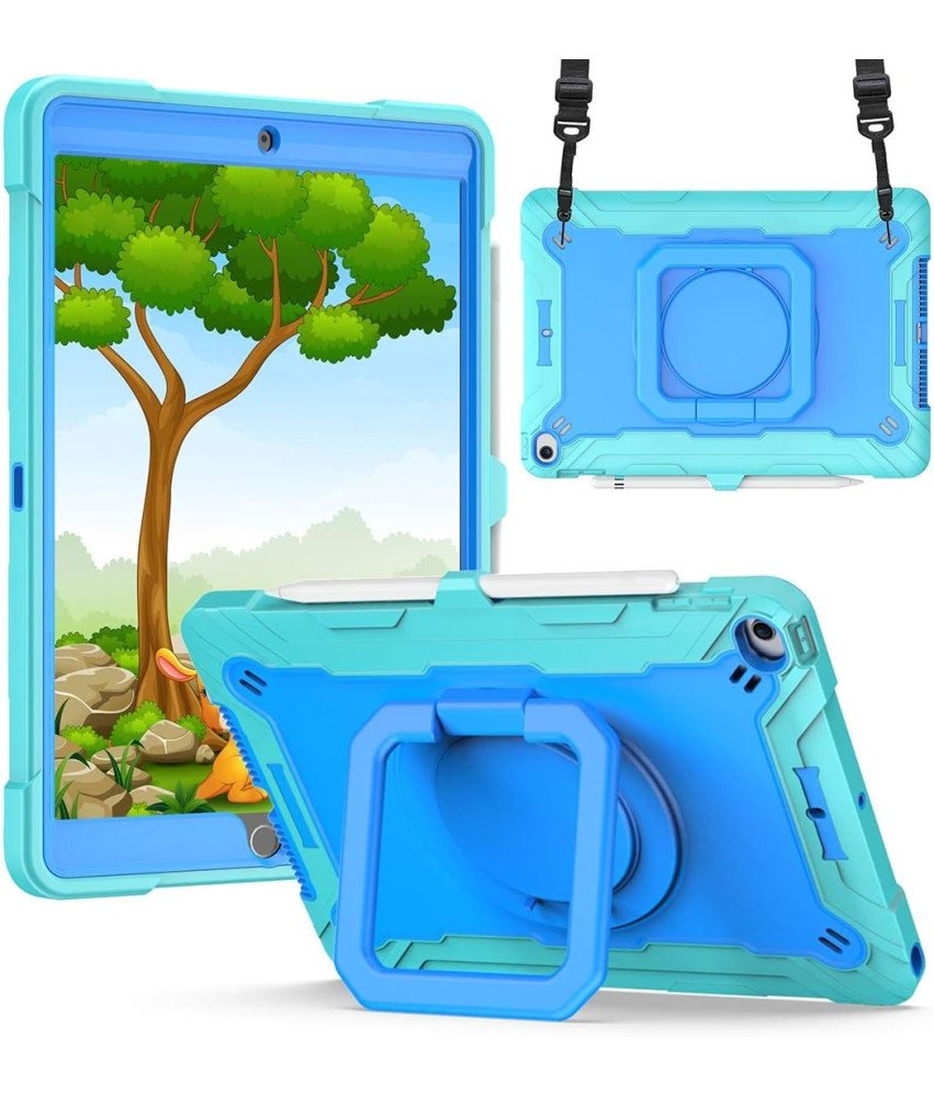 Ohišje za iPad Mini 6 8,3" s stojalom in naramnico Modro