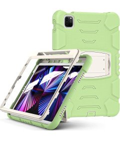 Ohišje za Samsung Tab S7 Plus 12,4" Stojalo in držalo za pisalo Green