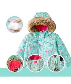 SMONTY Dziecięcy Dwuczęściowy Kombinezon Narciarski Zielony XS