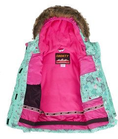 SMONTY Dziecięcy Dwuczęściowy Kombinezon Narciarski Zielony XS