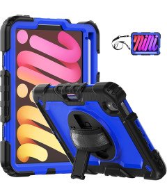 Ohišje za iPad Mini 6 8,3" s stojalom in naramnico Modro