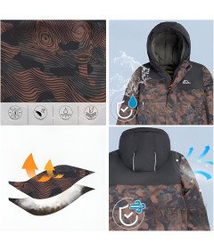 SMONTY Otroška dvodelna smučarska obleka Brown S