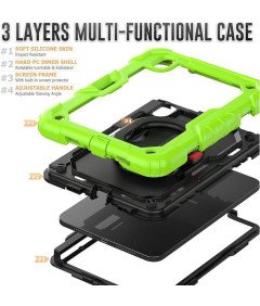 Ohišje za Samsung Galaxy Tab A7 Armoured z vrtljivim stojalom Green