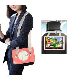 Ohišje za iPad Mini 4/5 7,9" s stojalom in naramnico roza