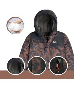 SMONTY Dziecięcy Dwuczęściowy Kombinezon Narciarski Brązowy S