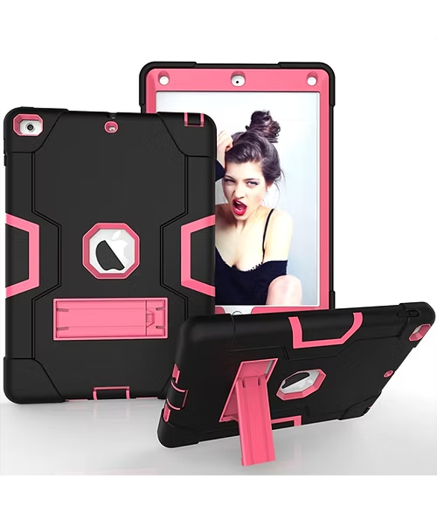 Etui do iPad 9/8/7 10.2” Pancerne z Podstawką Różowe