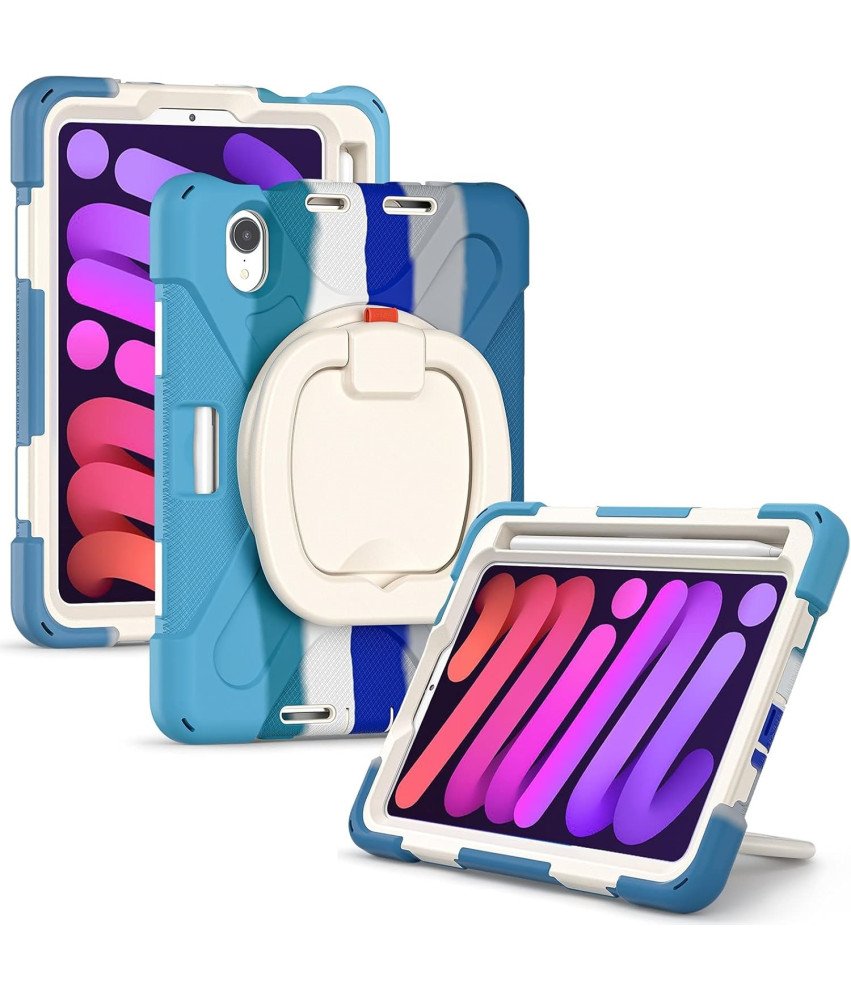 Etui do iPad Mini 6 8.3" z Podstawką i Miejscem na Rysik Niebieskie