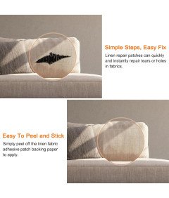 Samolepilna tkanina za popravilo Flax Patch Roll 89x200cm Blue