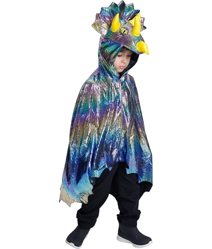 Dziecięca Peleryna Dinozaur Kaptur Kostium Halloween XS/S 110-120cm