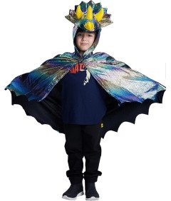 Otroški dinozavrski plašč s kapuco Halloween kostum XS/S 110-120cm