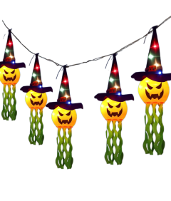 LED Girland Halloween dekoracija 5 buč s svetlečimi klobuki 3 m
