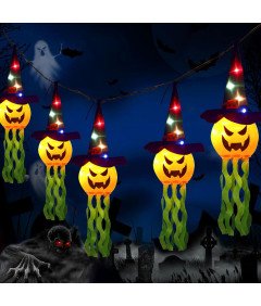 LED Girland Halloween dekoracija 5 buč s svetlečimi klobuki 3 m
