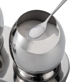 ZOOFOX Komplet 3 posodic za začimbe 300 ml iz nerjavečega jekla s pladnjem