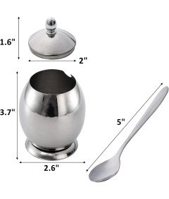 ZOOFOX Zestaw 3 Pojemników na Przyprawy 300 ml Stal Nierdzewna z Tacką