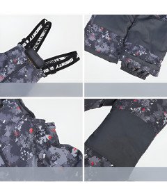 SMONTY Dziecięcy Dwuczęściowy Kombinezon Narciarski Czarno-Czerwony XS