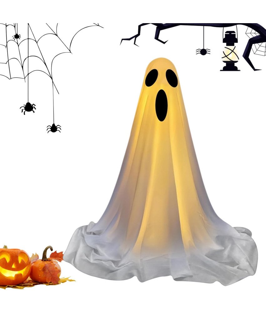 Stoječi strašljivi duh, ki se sveti za noč čarovnic 85 cm bela
