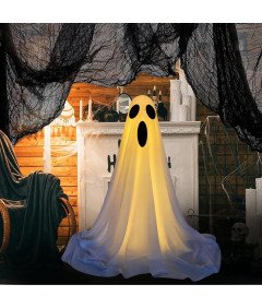 Stoječi strašljivi duh, ki se sveti za noč čarovnic 85 cm bela