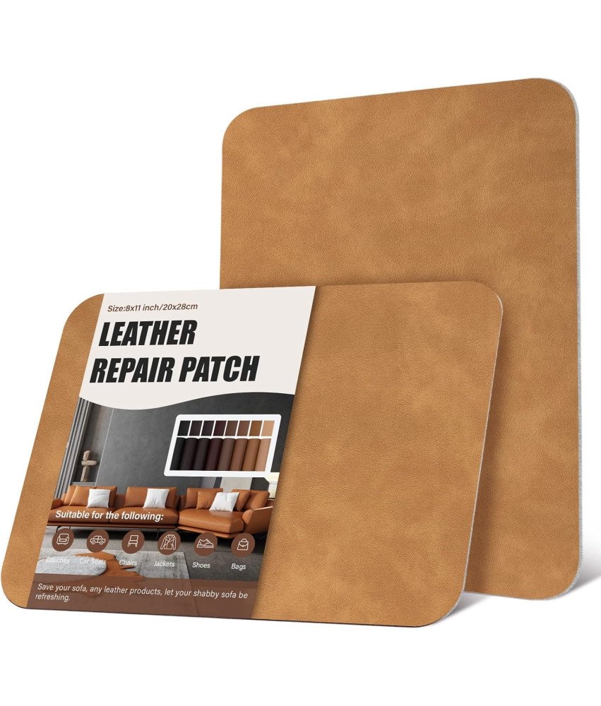 Komplet popravil za usnje Samolepilni obliži 20 cm x 28 cm Svetlo rjava