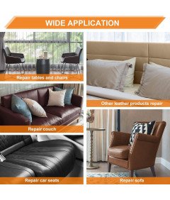 Komplet popravil za usnje Samolepilni obliži 20 cm x 28 cm Svetlo rjava