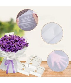 Tkaninski papir z nalepkami Zahvala Bela 40 x 60 cm 40 kosov