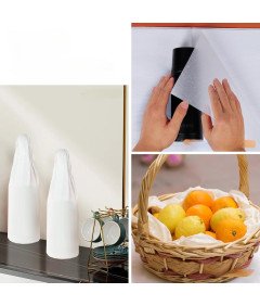 Tkaninski papir z nalepkami Zahvala Bela 40 x 60 cm 40 kosov