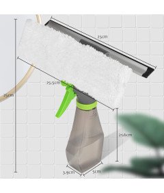 Myjka do okien z Dozownikiem 3 w 1 Funkcja Spryskiwania Usuwania Wody