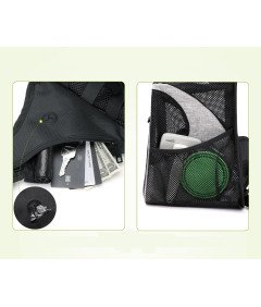 Pecute Przenośny Plecak do Transportu Zwierząt Siatkowany Szary