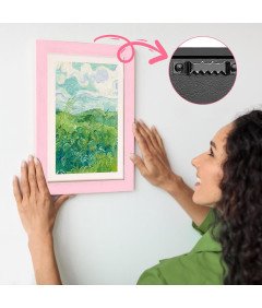 Okvir za fotografije A4, lesen, roza 32 x 24 cm