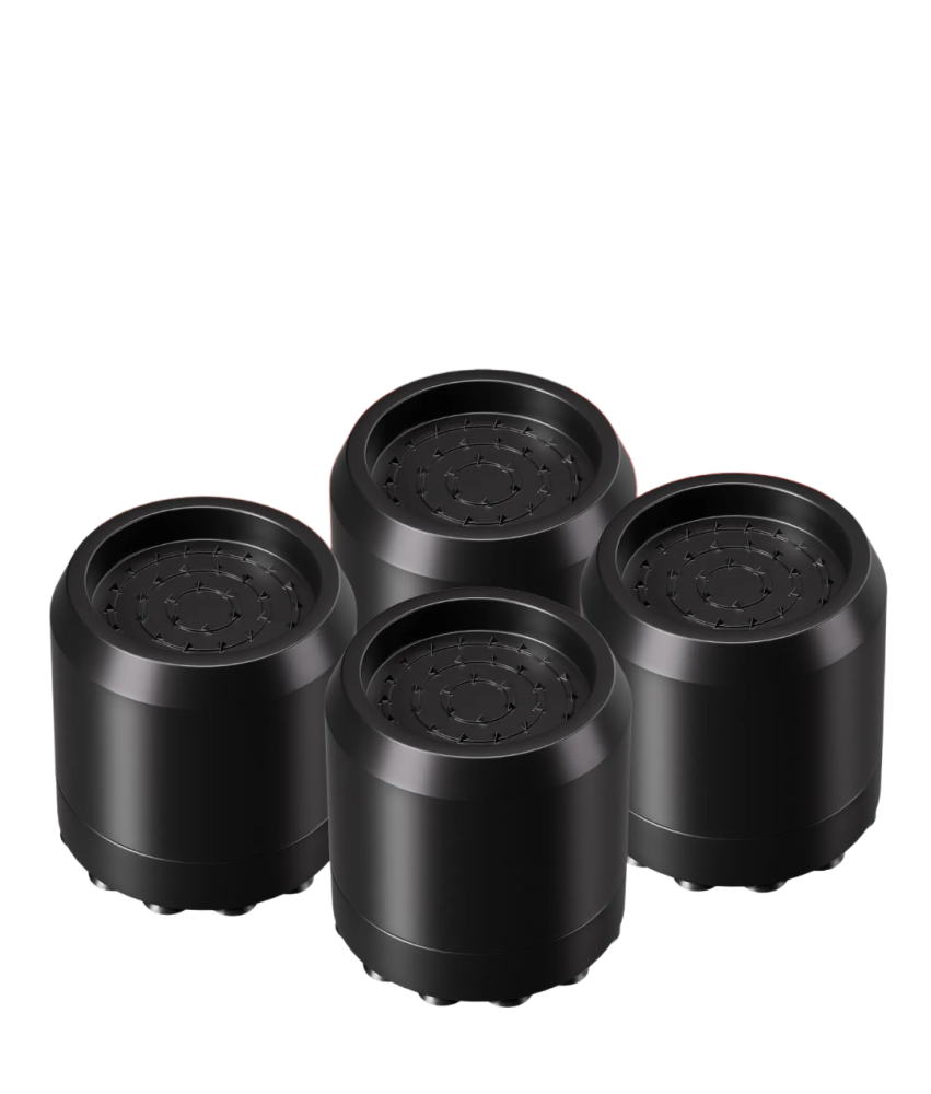 Protivibracijske blazinice za pohištvo s priseski Črna 4 kosi