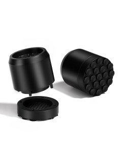 Protivibracijske blazinice za pohištvo s priseski Črna 4 kosi