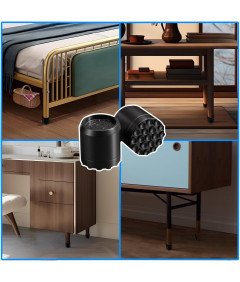 Antywibracyjne Podkładki pod Meble z Przyssawkami Czarne 12 sztuk