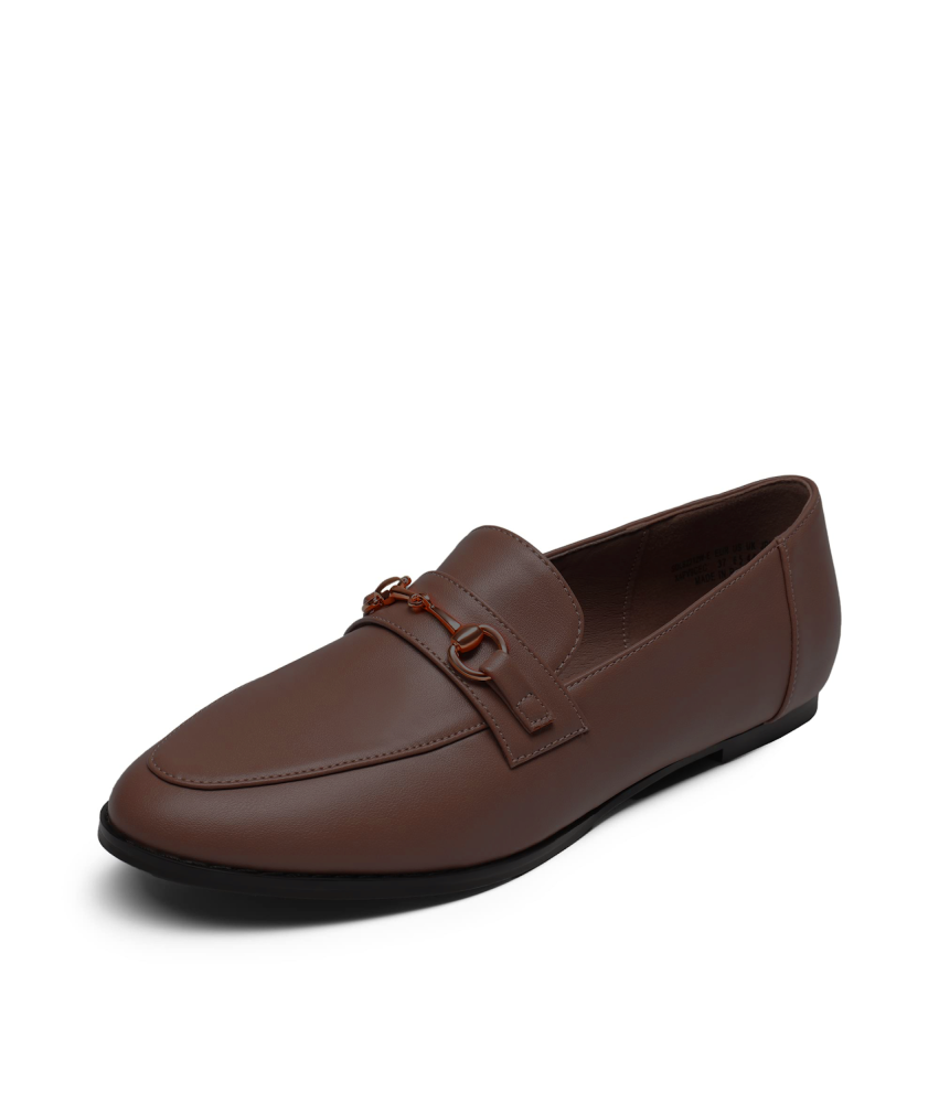 DREAM PAIRS Mokasyny Damskie Skórzane Wygodne Brązowe Rozmiar 40 EUR