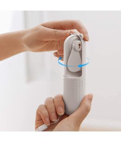 Senelux ročni ventilator z medvedkom 2500 mAh USB prenosni beli