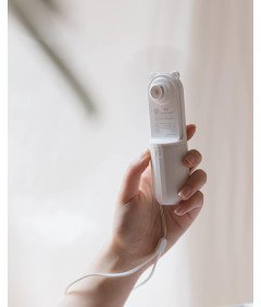 Senelux ročni ventilator z medvedkom 2500 mAh USB prenosni beli