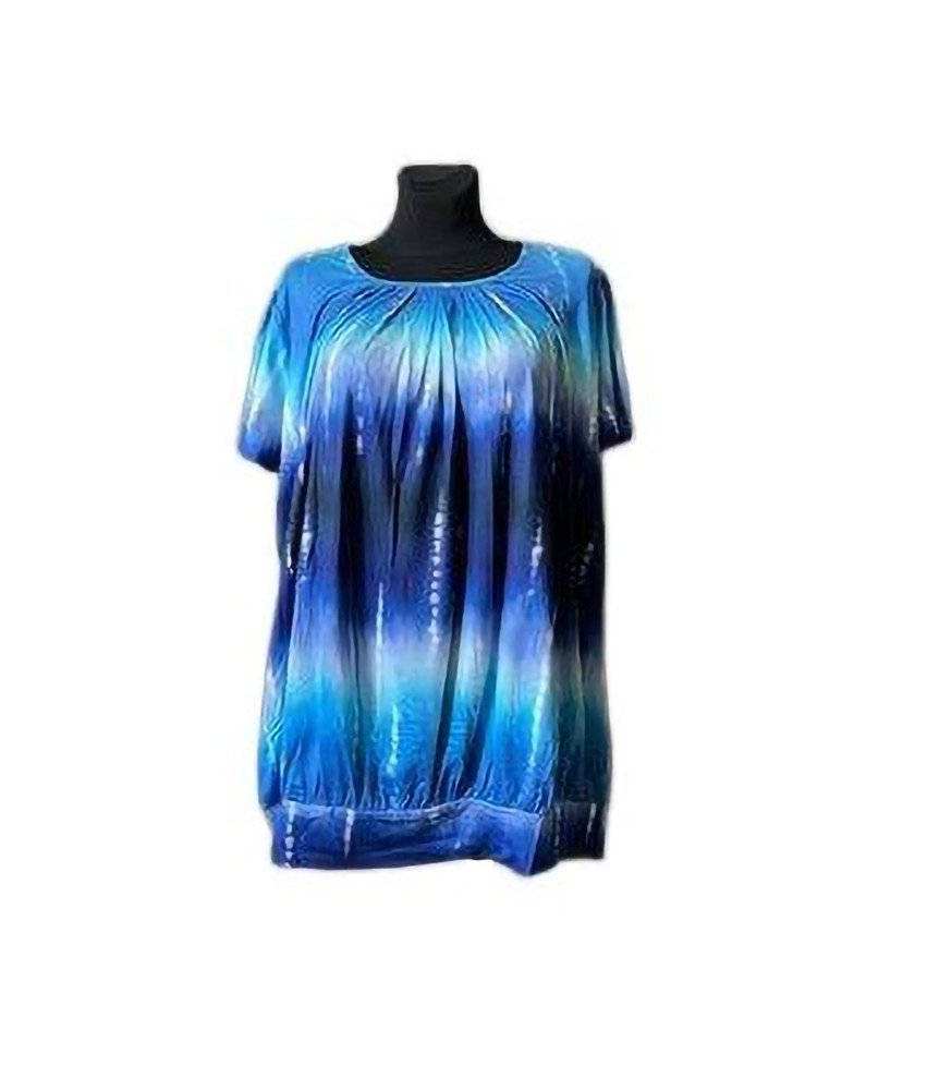 CZIMOO Modra ženska majica s kratkimi rokavi, velikost M