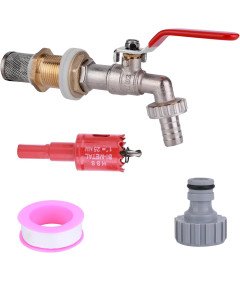 IBC Kurek Spustowy 1,27 cm Mosiężny Filtrujący z Taśmą Uszczelniającą