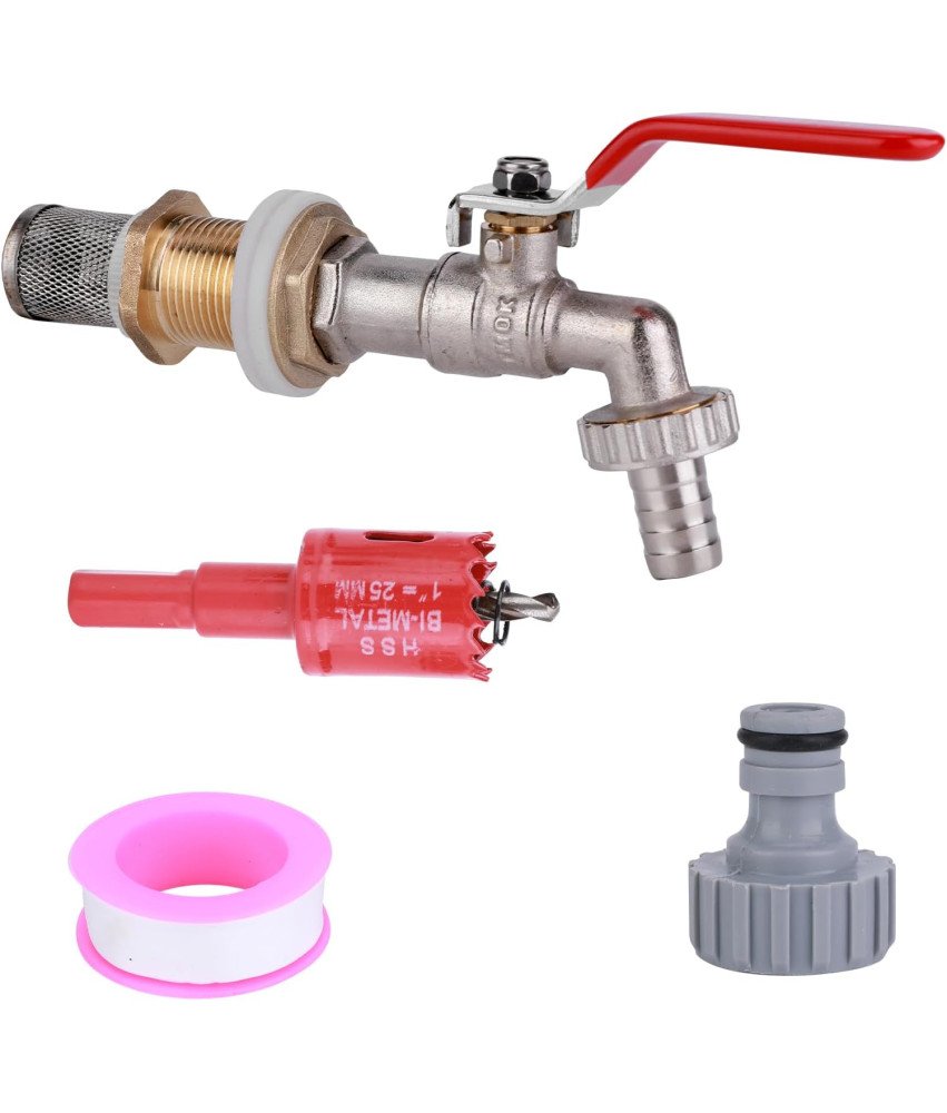 IBC Kurek Spustowy 1,27 cm Mosiężny Filtrujący z Taśmą Uszczelniającą