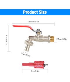 Odtočna pipa IBC 1,27 cm Medeninasti filter s tesnilnim trakom