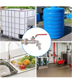 IBC Kurek Spustowy 1,27 cm Mosiężny Filtrujący z Taśmą Uszczelniającą