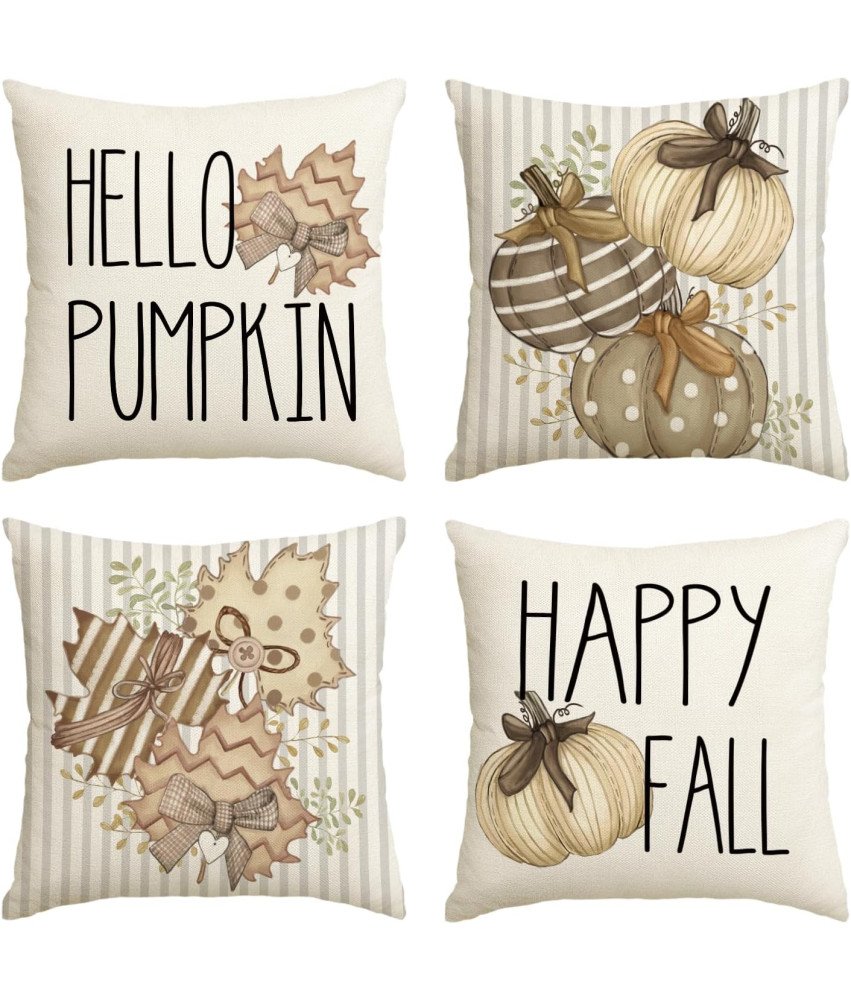 Komplet vzglavnikov 4 kosi 45x45 cm Jesenski motiv