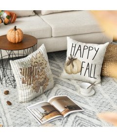 Komplet vzglavnikov 4 kosi 45x45 cm Jesenski motiv