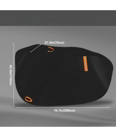 Nepremočljiva prevleka za kolo z odsevniki črna 200 x 70 x 110 cm