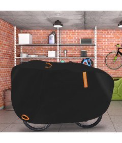 Nepremočljiva prevleka za kolo z odsevniki črna 200 x 70 x 110 cm
