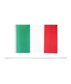 Komplet italijanskih zastav Ročna zastava 13 x 20 cm 12 kosov s 30,5 cm puščico