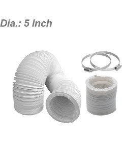 Elastyczna Rura 2,5 m PCW Ø 127 mm do Powietrza Wylotowego Uniwersalna