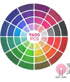 Zestaw 11000 Koralików 48 Kolorów 7 Rodzajów Liter Tworzenie Biżuterii