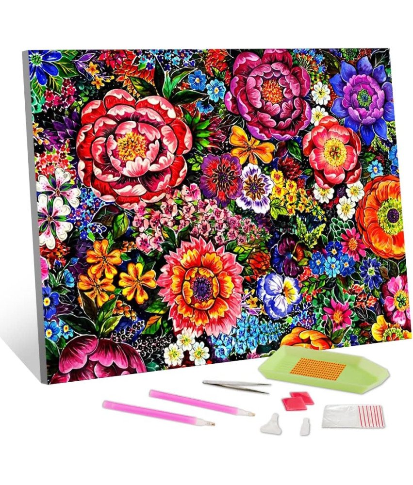 Barvita diamantna slika 5D Cvetje Abstrakcija 30x40 cm